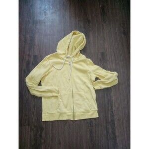Old Navy Hoodie Womens Size Medium sweatshirt active yellow full zip loungewear